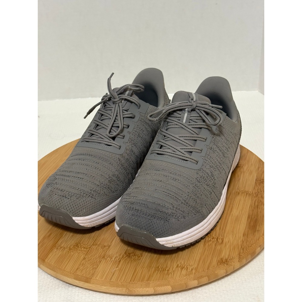 Orthofeet Edgewater Mens Grey Stretch Knit Orthopedic Walking Sneakers Shoes